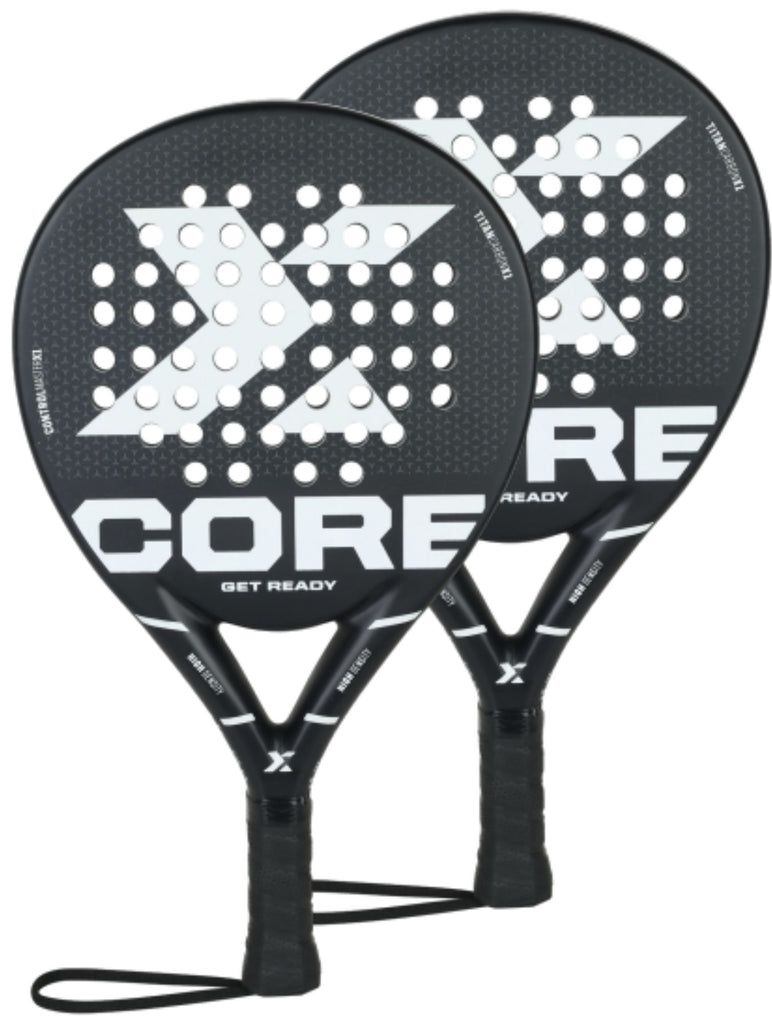 SportsBlue fibre and Carbon mix surface Padel Racket |Core-Series Tennis Paddle Racket - All Pala colours| 2 Pack