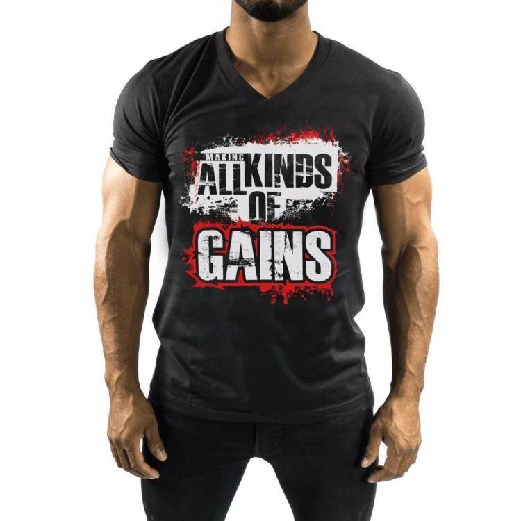 All kind of Gains - Gym/Training shirt - Sports Blue