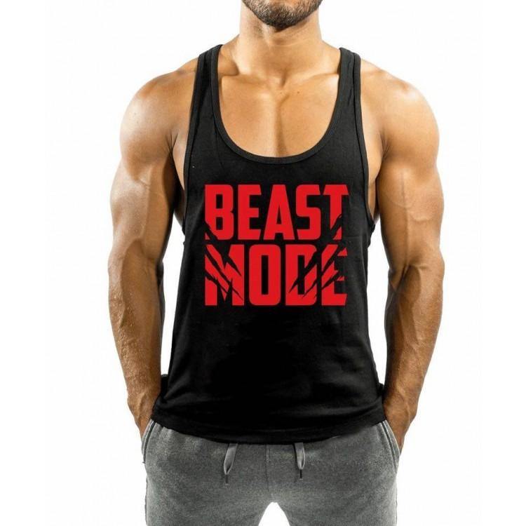 Beast Mode - Training/fitness Tank Top - Sports Blue